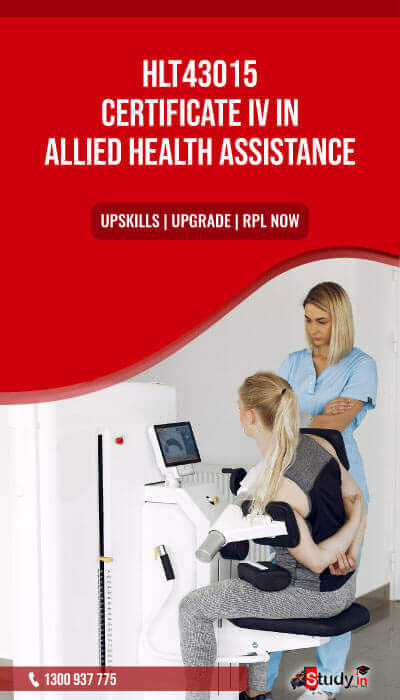 HLT43015 Certificate IV in Allied Health Assistance Online Qualification Certificate in Geelong Australia - Study in Pty Ltd provide RPL Health and Community Services Online Qualification Courses in AU
